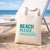 Load image into Gallery viewer, Beach Please...I'm Reading / Premium Tote Bag